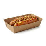 Brown Kraft Paper Hot Dog Takeaway Tray