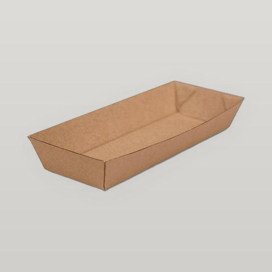 Brown Kraft Paper Hot Dog Takeaway Tray