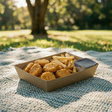 Brown Kraft Paper Medium Takeaway Food Tray