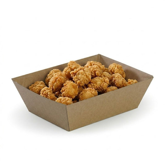 Brown Kraft Paper Small Takeaway Food Tray