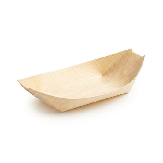 Wooden Pine Serving Boat 140mm