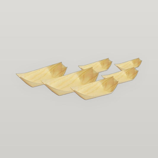 Wooden Pine Serving Boat 170mm