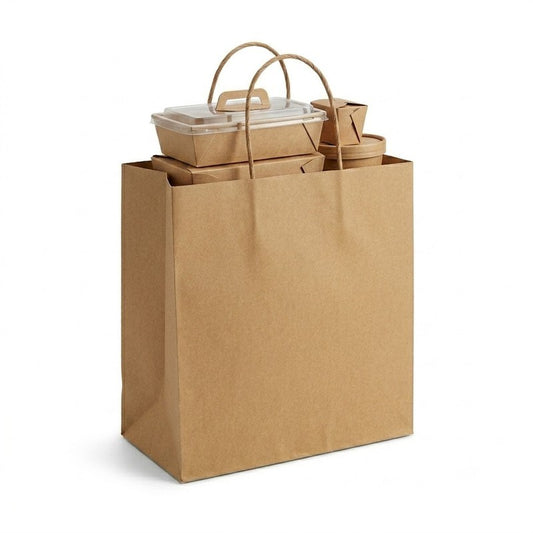 Paper Bag Twisted Handle Takeaway Large