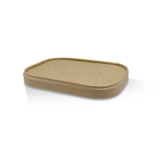 Kraft Rectangular Container Lid-Zeropac