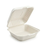 White 6" X 6" Clamshell