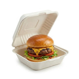 White 6" X 6" Clamshell