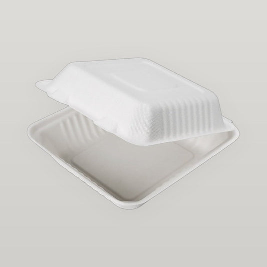 White 8" X 8" Clamshell