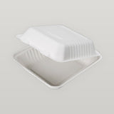 White 8" X 8" Clamshell