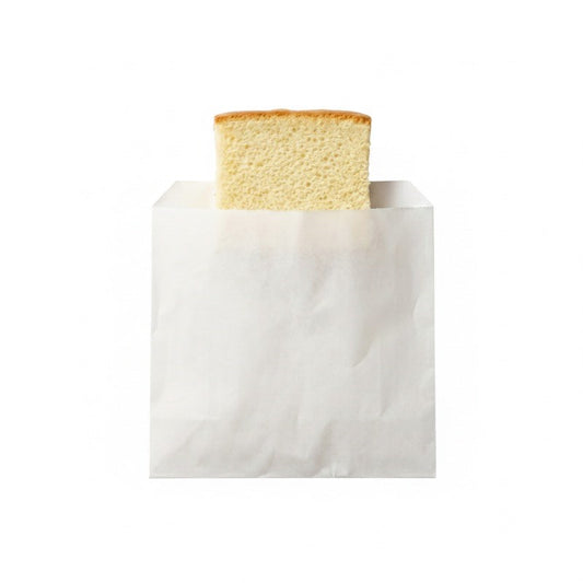 Square Sponge White Paper Bag