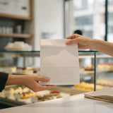 Square Sponge White Paper Bag