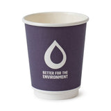 8oz Double Wall Coffee Cup Aqueous 90mm