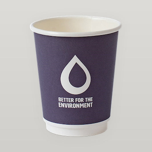 8oz Double Wall Coffee Cup Aqueous 90mm