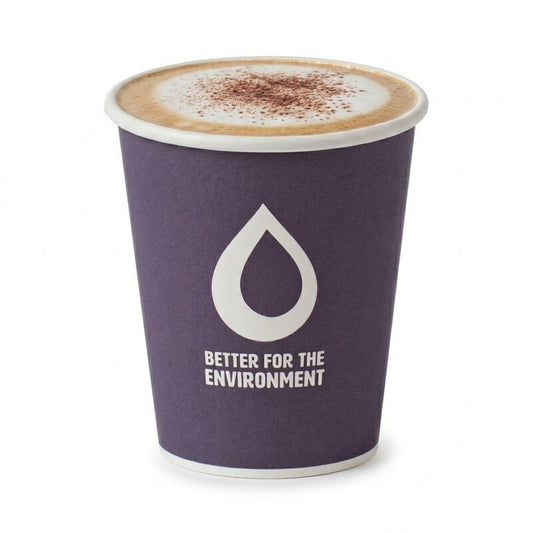 8oz Single Wall Coffee Cup Aqueous 90mm