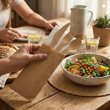 Wooden Cutlery Set with Napkin - Knife Fork Spoon