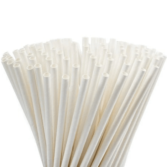 White Jumbo Paper Straw - Zeropac