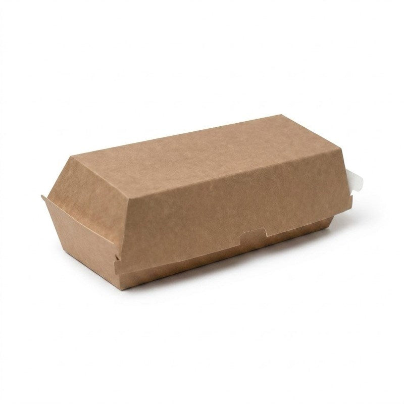 Zeropac Brown Corrugated Hot Dog Box, eco-conscious cardboard container