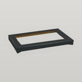 Zeropac black kraft rectangle small catering tray lid, PET window