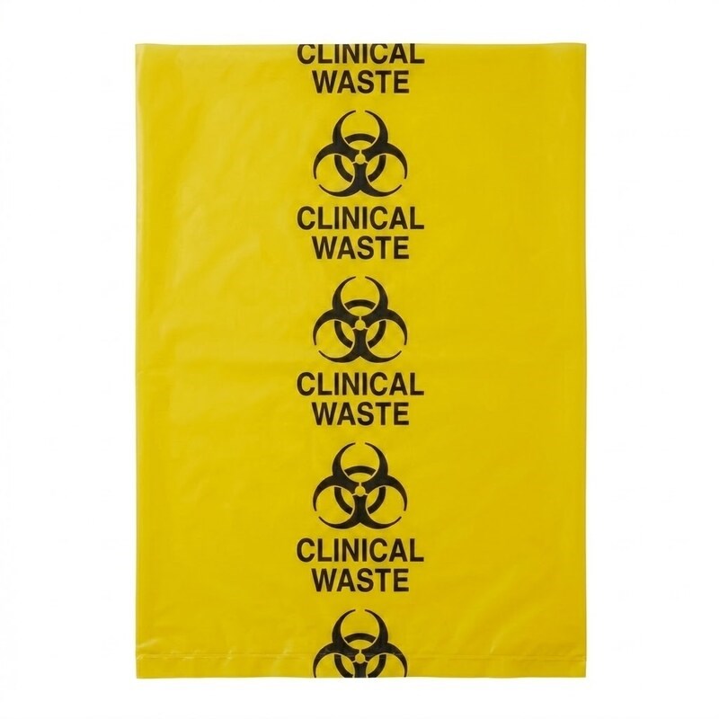 Zeropac Clinical Waste Bag 120 Litre, yellow HDPE
