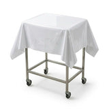 Zeropac white disposable LDPE sheet covering work table