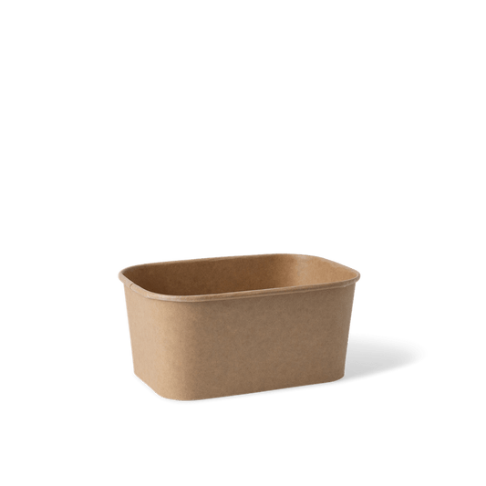 650ml Kraft Rectangular Container - Zeropac