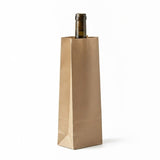 Zeropac Single Bottle Brown Paper Bag holding a wine bottle