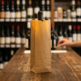 Wine bottle in Zeropac Single Bottle Brown Paper Bag at wine shop