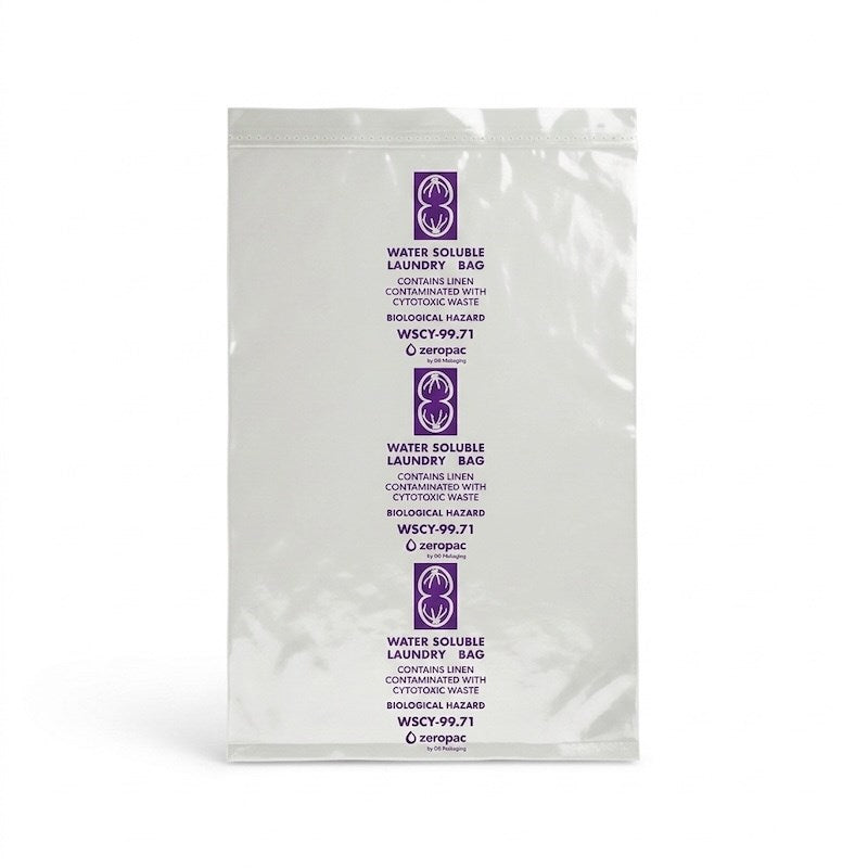 Zeropac Water Soluble Cytotoxic Laundry Bag, water-soluble laundry bag