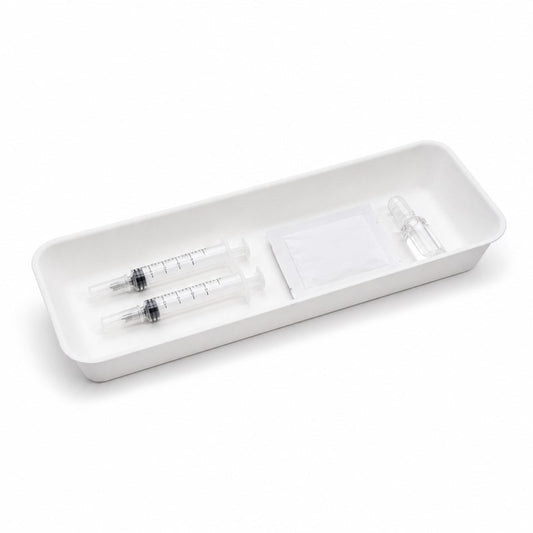 Zeropac Medical Injection Tray 280ml with syringes and vials