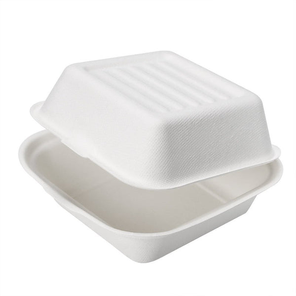 WHITE 6" X 6" CLAMSHELL