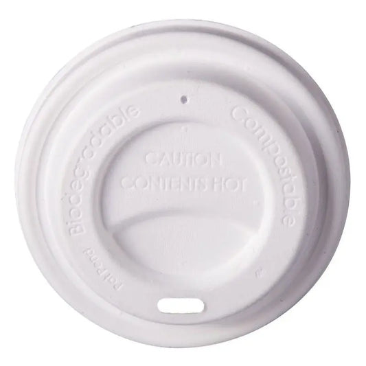 White 80mm Paper Lids-Zeropac