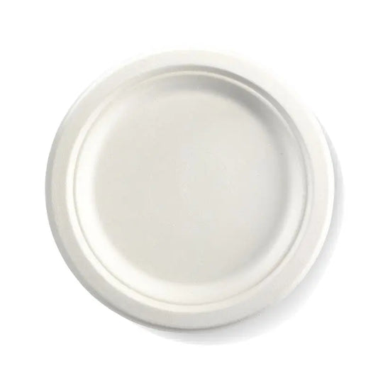 230mm / 9" Round Sugarcane Plate-Zeropac
