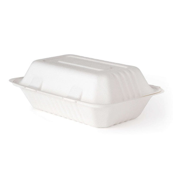 WHITE 9" X 6" CLAMSHELL