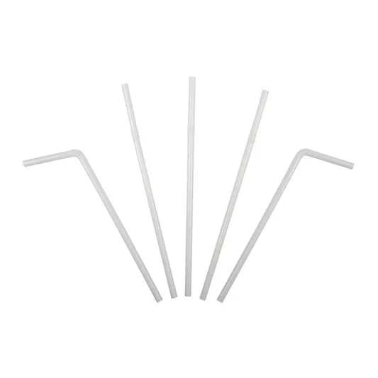 White Flexible Straw-Zeropac